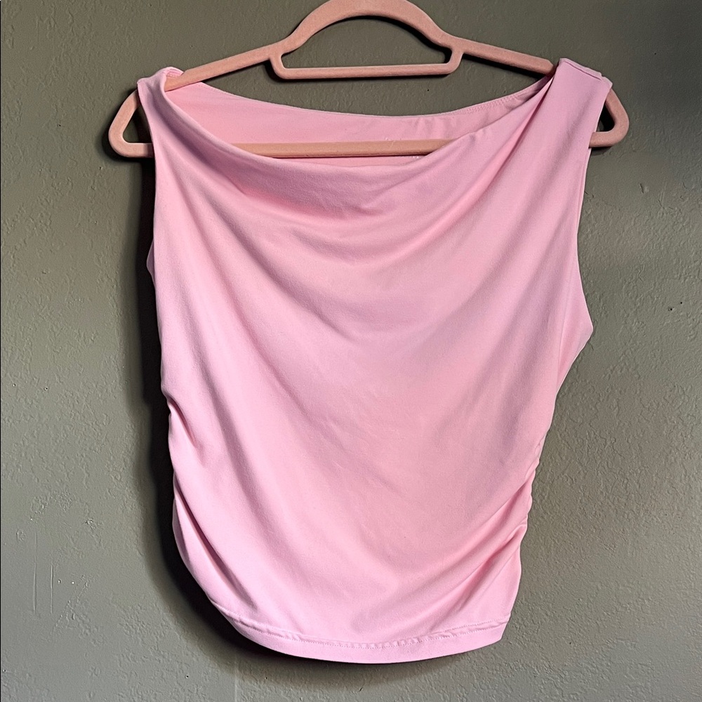 Pink Boatneck Tank